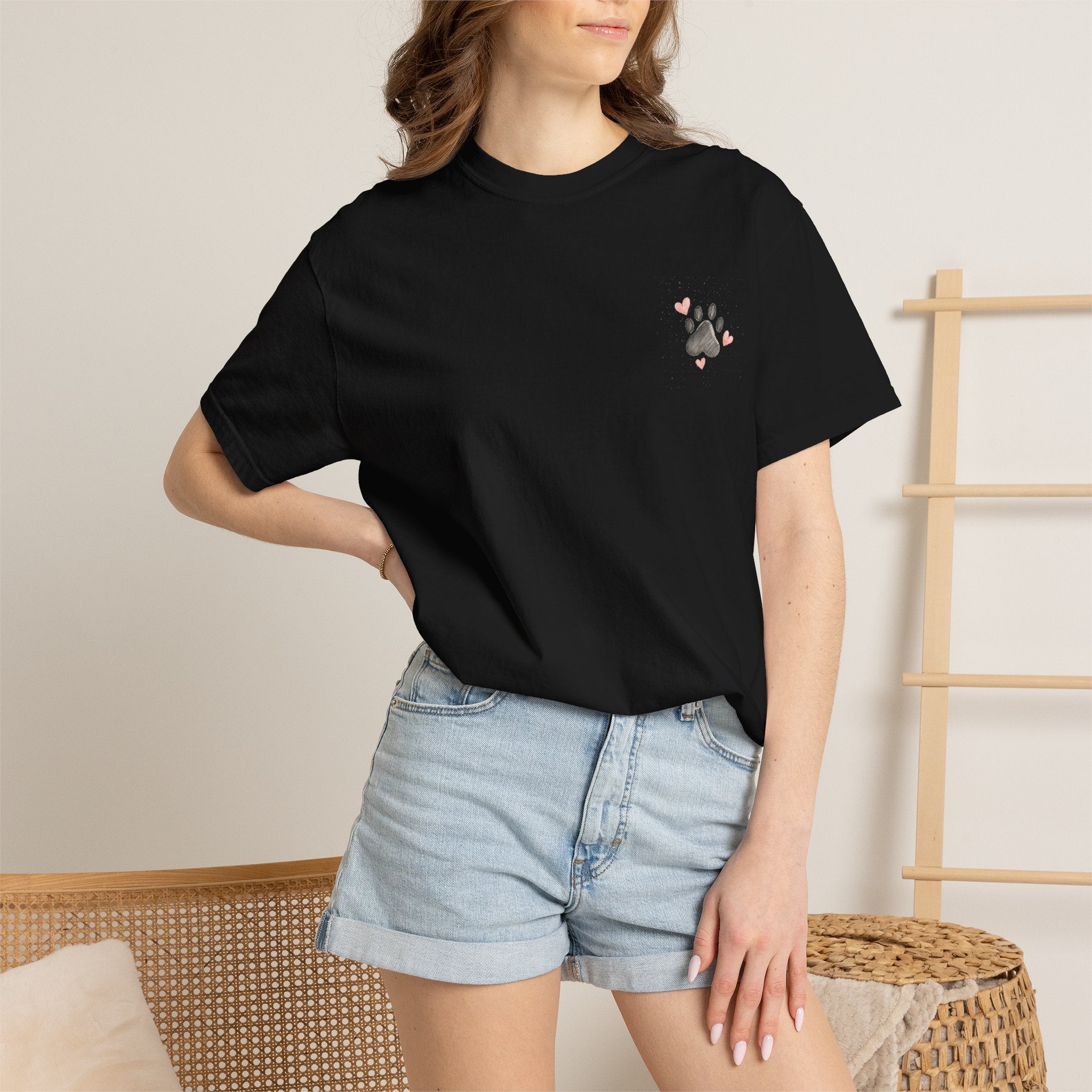 Faith Family and Fur T-Shirt — Paw Print & Bone Frame Tee