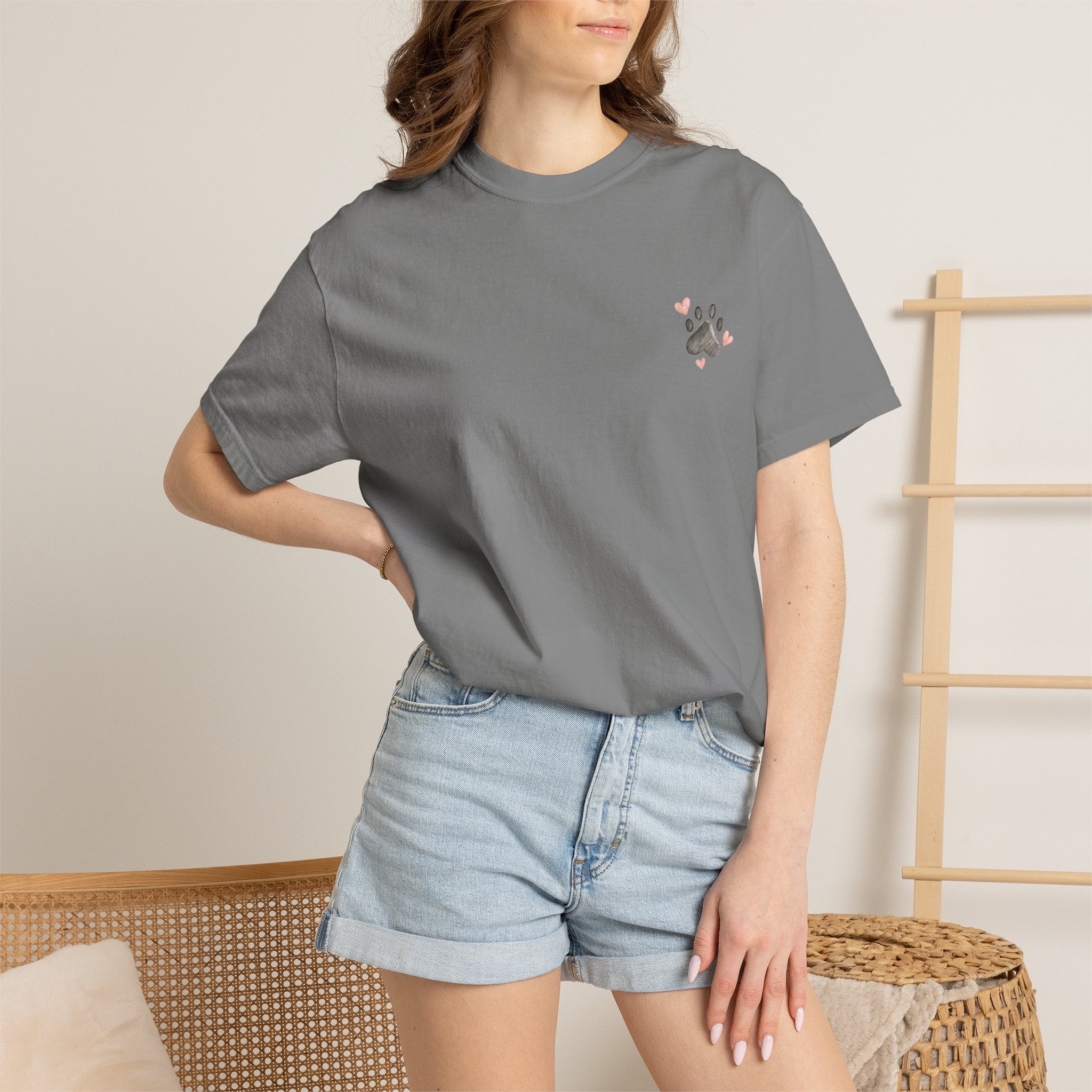 Faith Family and Fur T-Shirt — Paw Print & Bone Frame Tee