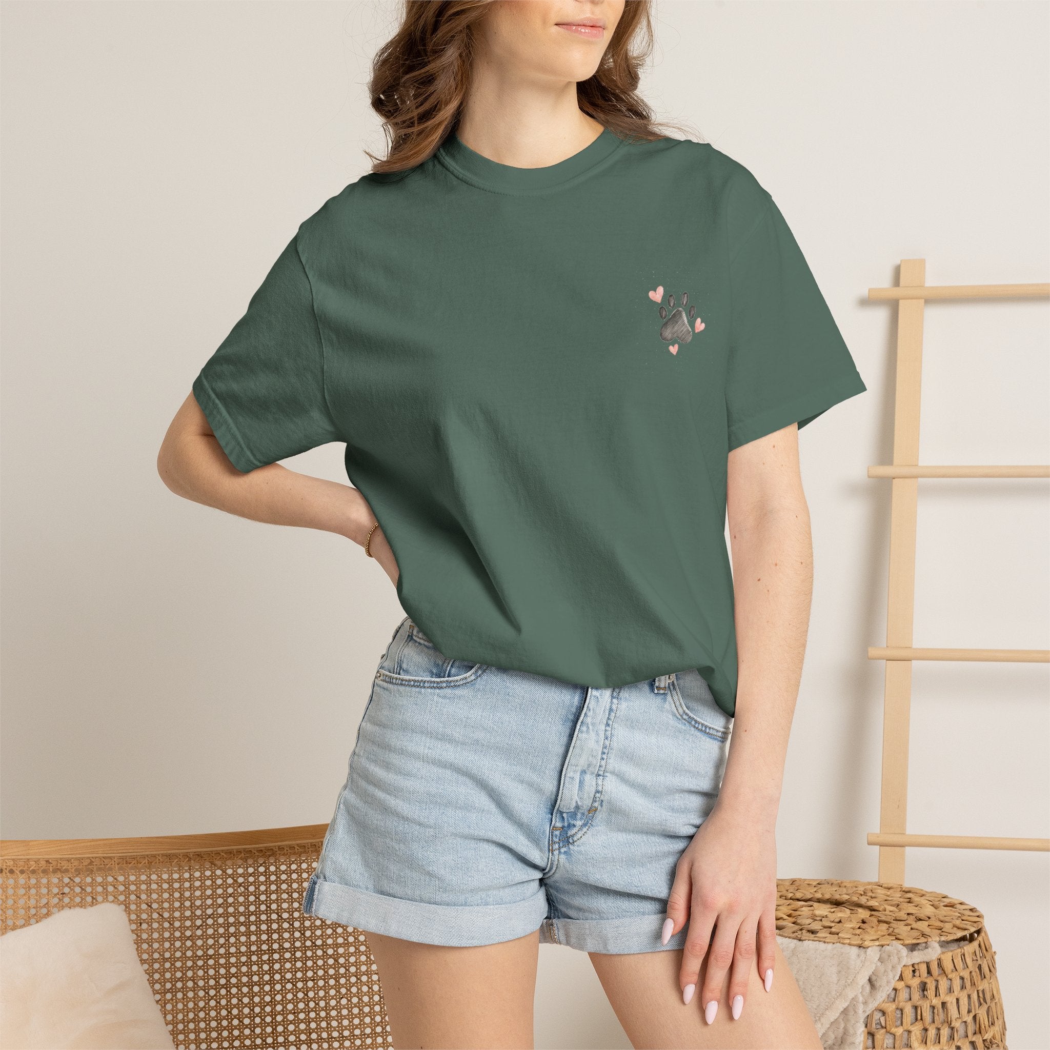 Faith Family and Fur T-Shirt — Paw Print & Bone Frame Tee