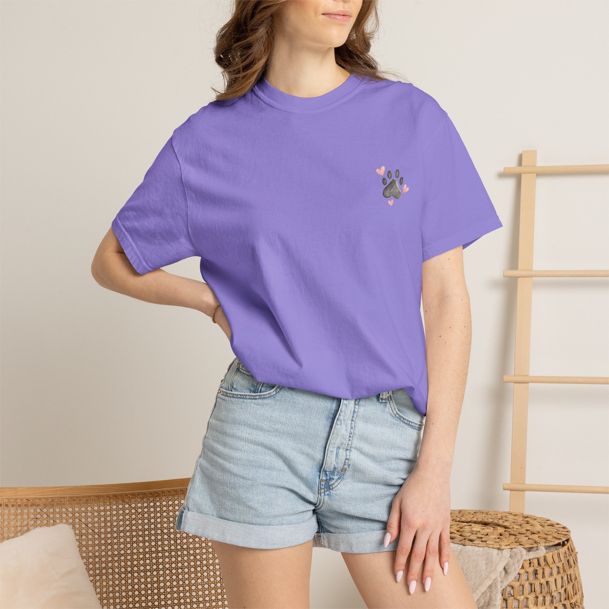 Faith Family and Fur T-Shirt — Paw Print & Bone Frame Tee