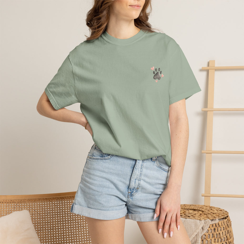 Faith Family and Fur T-Shirt — Paw Print & Bone Frame Tee