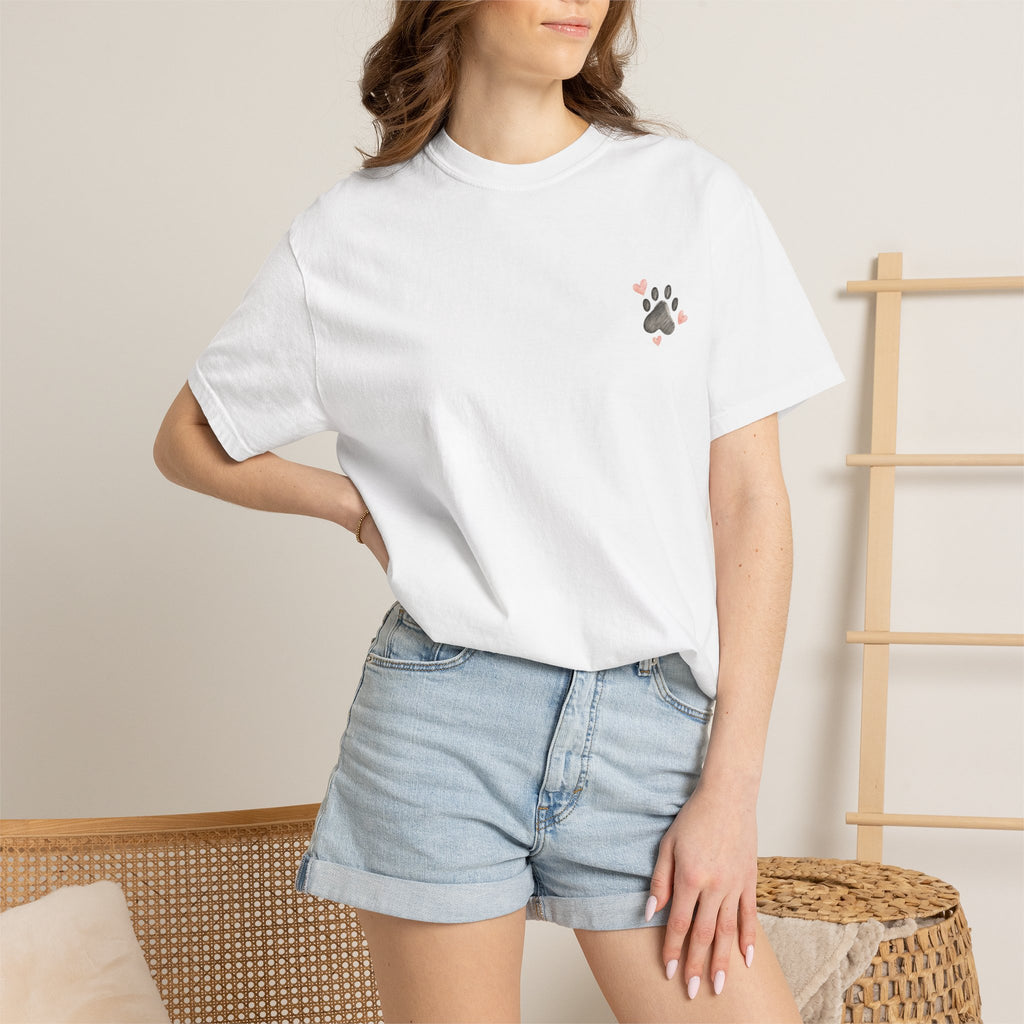 Faith Family and Fur T-Shirt — Paw Print & Bone Frame Tee