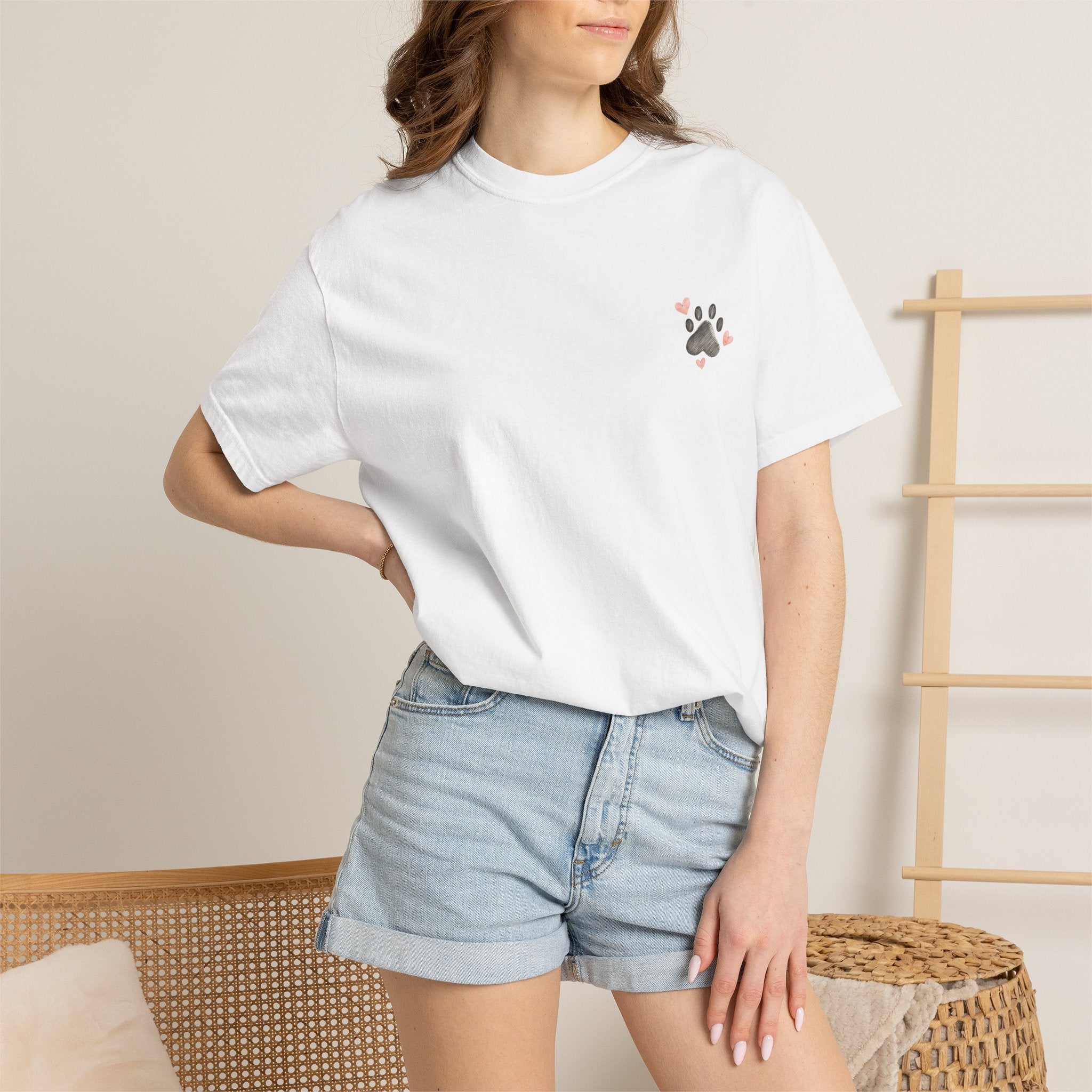 Faith Family and Fur T-Shirt — Paw Print & Bone Frame Tee